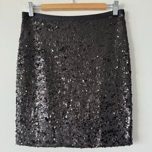 Judith & Charles Black Sequined Skirt – Size 6 – Current 24/7 Sequins Trend